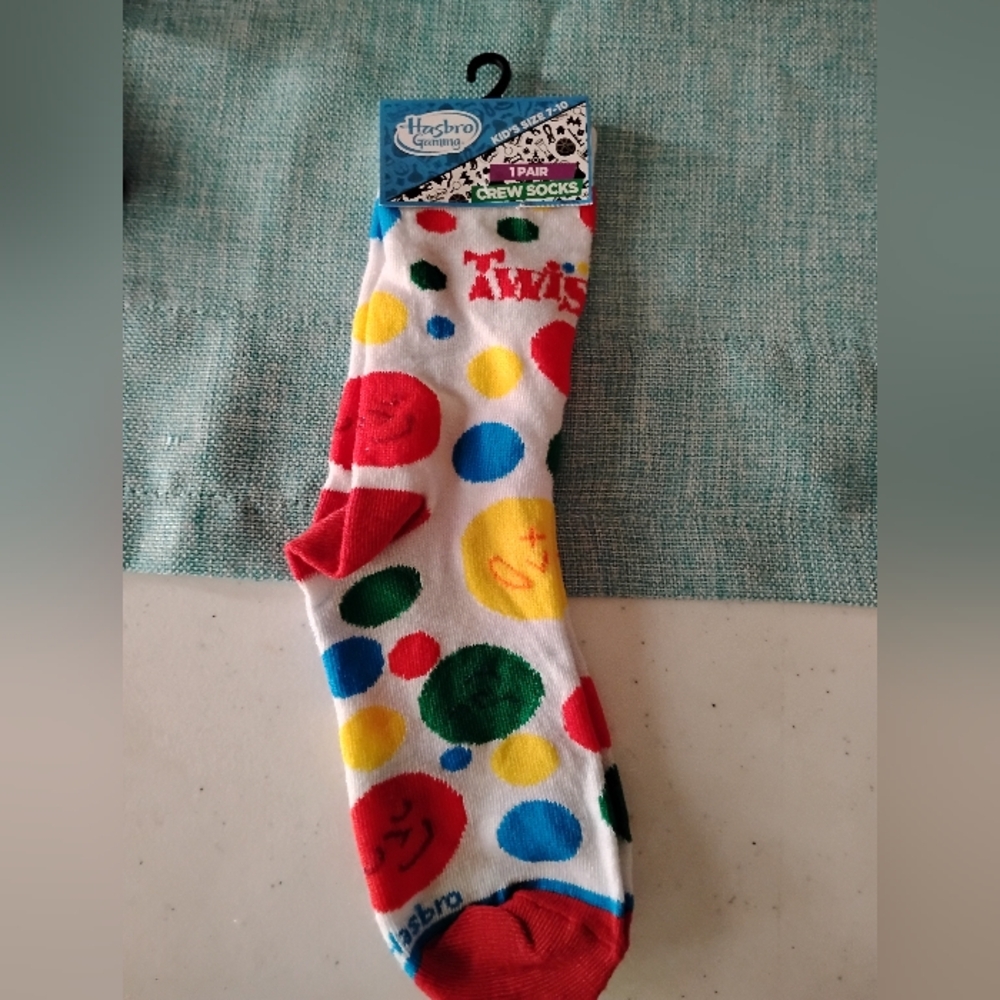 Colorful Polka Dot Crew Socks. Kids Size